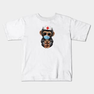 Cute Baby Chimp Nurse Kids T-Shirt